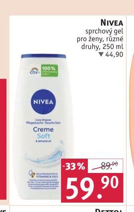 Nivea sprchový gel pro ženy, různé druhy, 250 ml