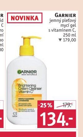 Garnier jemný pleťový mycí gel Vitamin C