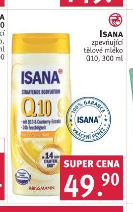 Isana zpevňující tělové mléko Q10