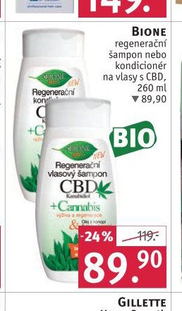 Bione regenerační šampon nebo kondicionér na vlasy s CBD