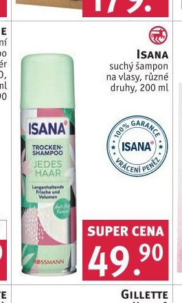 Isana suchý šampon