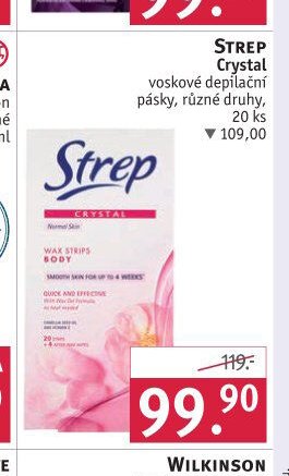 Strep Crystal voskové depilační pásky