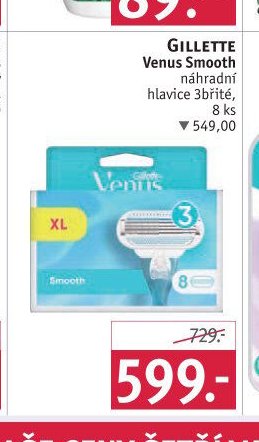 Gillette Venus Smooth náhradní hlavice