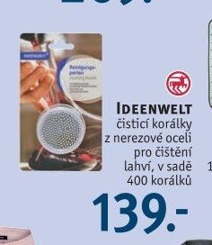Ideenwelt čisticí korálky z nerezové oceli pro čištění lahví, v sadě 400 korálků