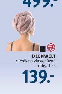Ideenwelt ručník na vlasy, různé druhy, 1 ks