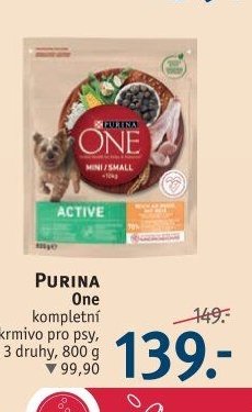 Purina One kompletní krmivo pro psy, 3 druhy, 800 g