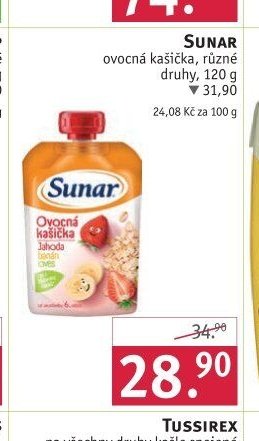 Sunar ovocná kašička