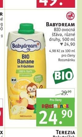 Babydream BIO ovocná šťáva