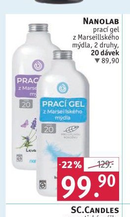 NANOLAB prací gel z Marseillského mýdla