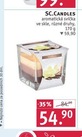 SC.CANDLES aromatická svíčka ve skle