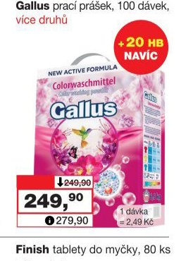 Gallus prací prášek, 100 dávek