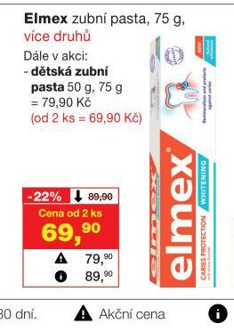Elmex zubní pasta, 75 g