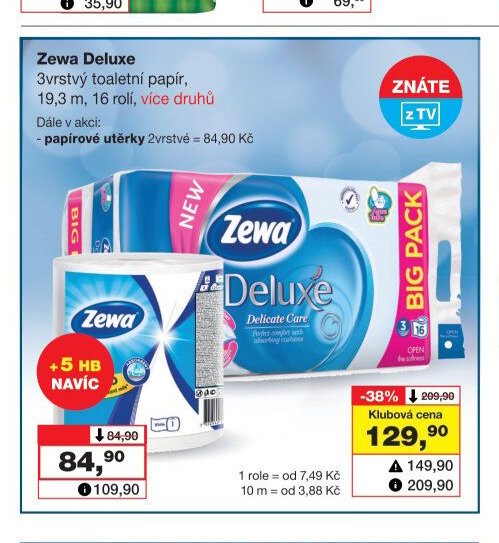Zewa Deluxe toaletní papír
