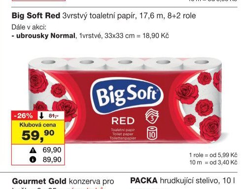Big Soft Red toaletní papír