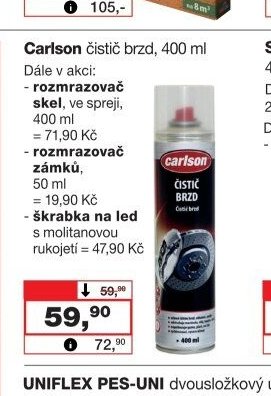 Carlson čistič brzd - Barvy a laky drogerie aktualniletaky.eu
