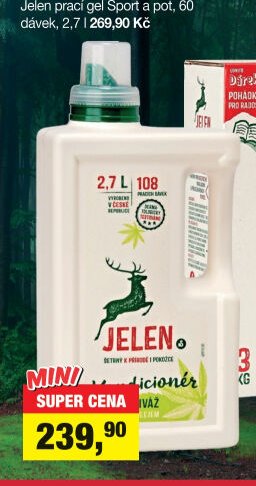 Jelen prací gel, 60 praní, 2,7 l, více druhů