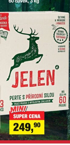 Jelen prací prášek, 60 dávek, 3 kg