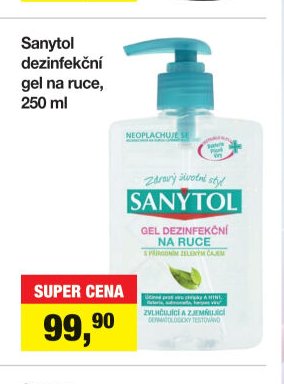 Sanytol dezinfekční gel na ruce, 250 ml