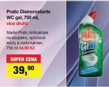 Pratic Disincrostante WC gel, 750 ml