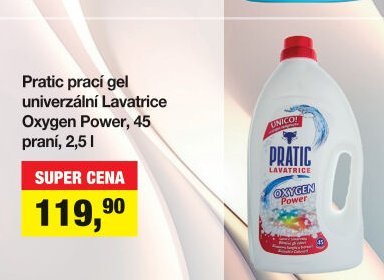 Pratic prací gel univerzální Lavatrice Oxygen Power, 45 praní, 2,5 l