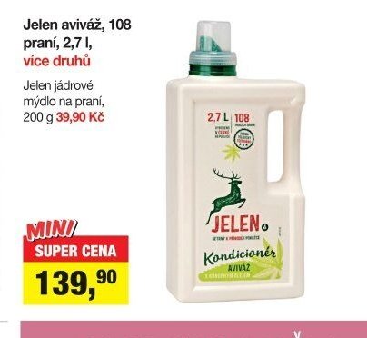 Jelen aviváž, 108 praní, 2,7 l, více druhů