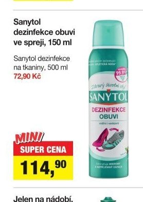 Sanytol dezinfekce obuvi ve spreji, 150 ml