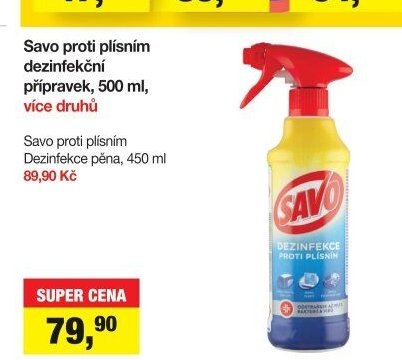 Savo proti plísním dezinfekční přípravek, 500 ml, více druhů