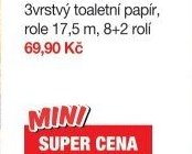Harmony Premium Pure White 3vrstvý toaletní papír, role 17,5 m, 8+2 rolí