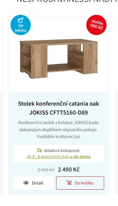 Stolek konferenční catania oak JOKISS CFTT5160-D89