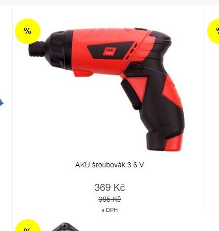 AKU šroubovák 3.6 V