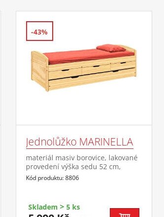 Jednolůžko MARINELLA