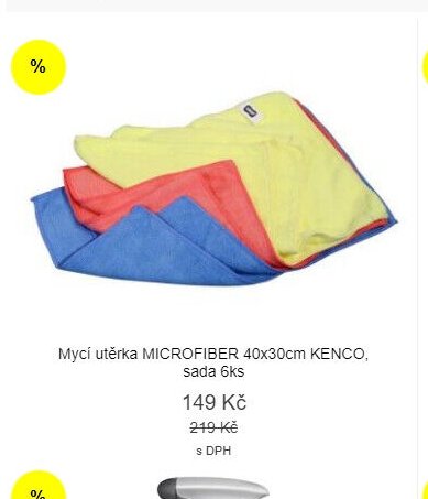 Mycí utěrka MICROFIBER 40x30cm KENCO, sada 6ks