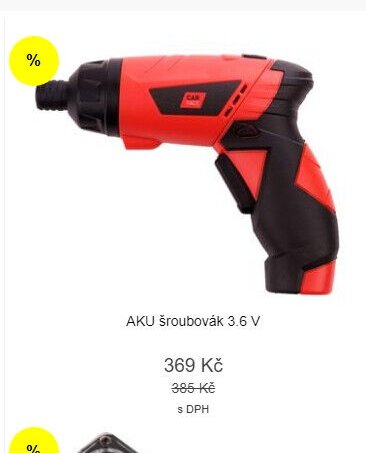AKU šroubovák 3.6 V