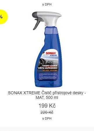 SONAX XTREME Čistič přístrojové desky - MAT, 500 ml