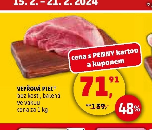 VEPŘOVÁ PLEC bez kosti, balená ve vakuu - Penny Market aktualniletaky.eu