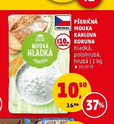 PŠENIČNÁ MOUKA KARLOVA KORUNA hladká, polohrubá, hrubá - Penny Market aktualniletaky.eu