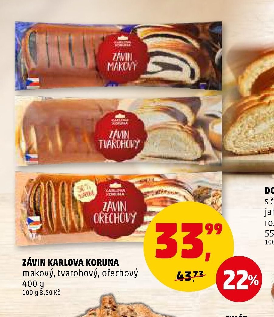 ZÁVIN KARLOVA KORUNA makový, tvarohový, ořechový - Penny Market aktualniletaky.eu