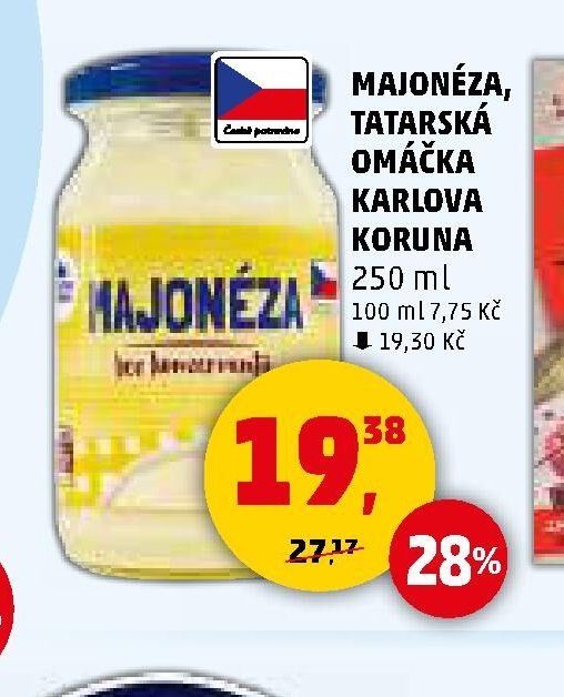 MAJONÉZA, TATARSKÁ OMÁČKA KARLOVA KORUNA - Penny Market aktualniletaky.eu