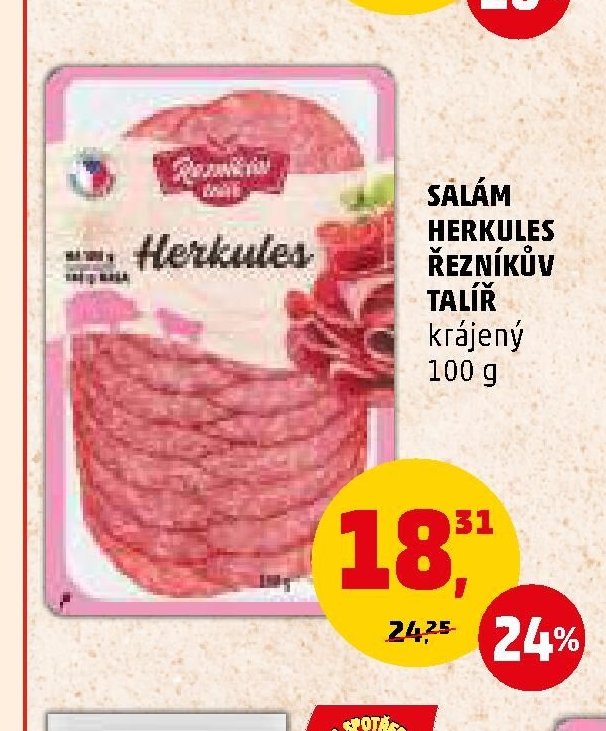 SALÁM HERKULES ŘEZNÍKŮV TALÍŘ krájený 100 g - Penny Market aktualniletaky.eu