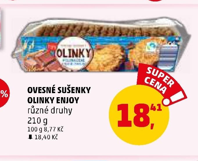 Ovesné sušenky Olinky Enjoy 210 g - Penny Market aktualniletaky.eu