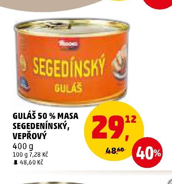 GULÁŠ 50 % MASA SEGEDÍNSKÝ, VEPŘOVÝ - Penny Market aktualniletaky.eu