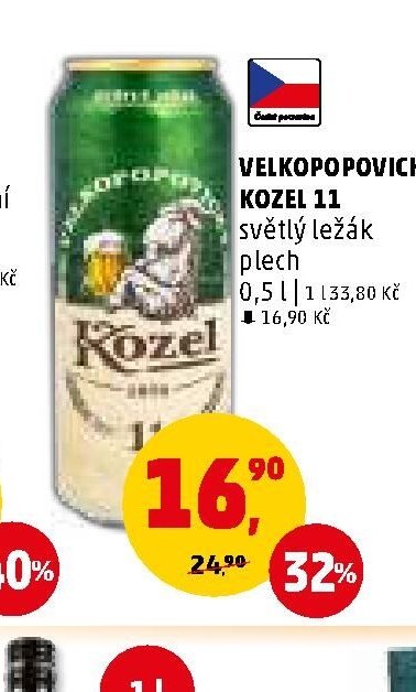 Velkopopovický Kozel 11 světlý ležák plech - Penny Market aktualniletaky.eu
