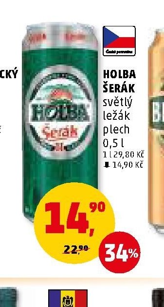 Holba Šerák světlý ležák plech - Penny Market aktualniletaky.eu