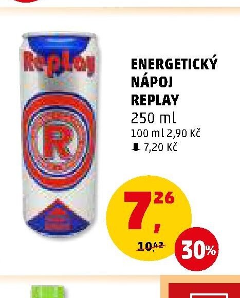 Energetický nápoj Replay - Penny Market aktualniletaky.eu