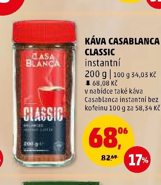 KÁVA CASABLANCA CLASSIC instantní 200 g - Penny Market aktualniletaky.eu