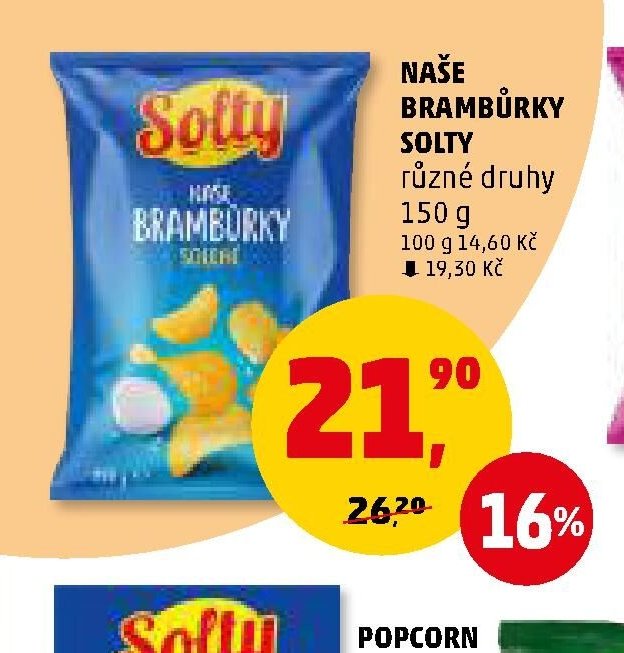 Naše brambůrky Solty - Penny Market aktualniletaky.eu