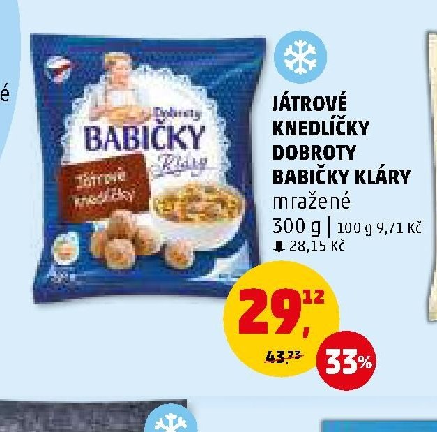 JÁTROVÉ KNEDLÍČKY DOBROTY BABIČKY KLÁRY mražené 300 g - Penny Market aktualniletaky.eu