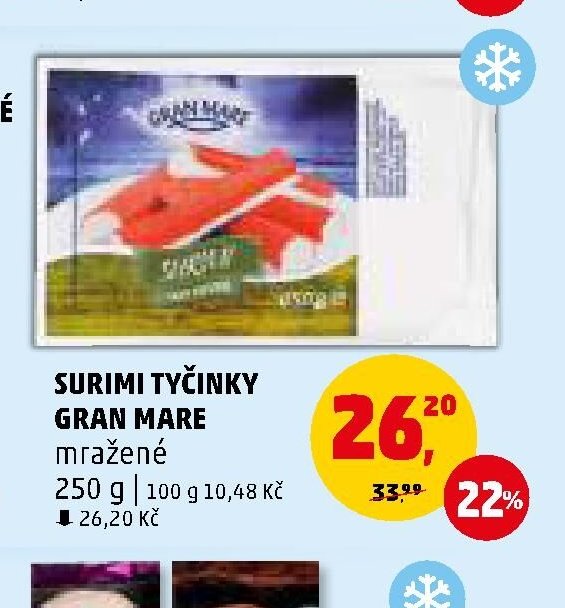 SURIMI TYČINKY GRAN MARE mražené 250 g - Penny Market aktualniletaky.eu
