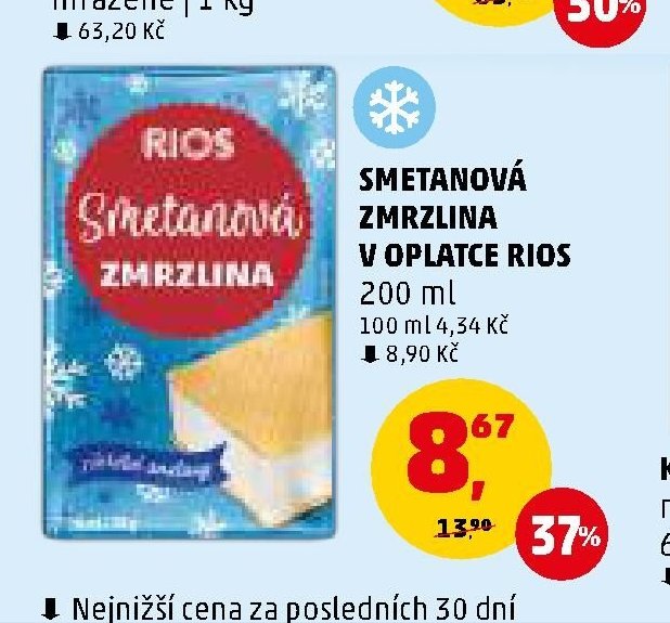 SMETANOVÁ ZMRZLINA V OPLATCE RIOS 200 ml - Penny Market aktualniletaky.eu