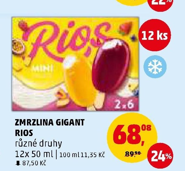 ZMRZLINA GIGANT RIOS různé druhy 12x 50 ml - Penny Market aktualniletaky.eu